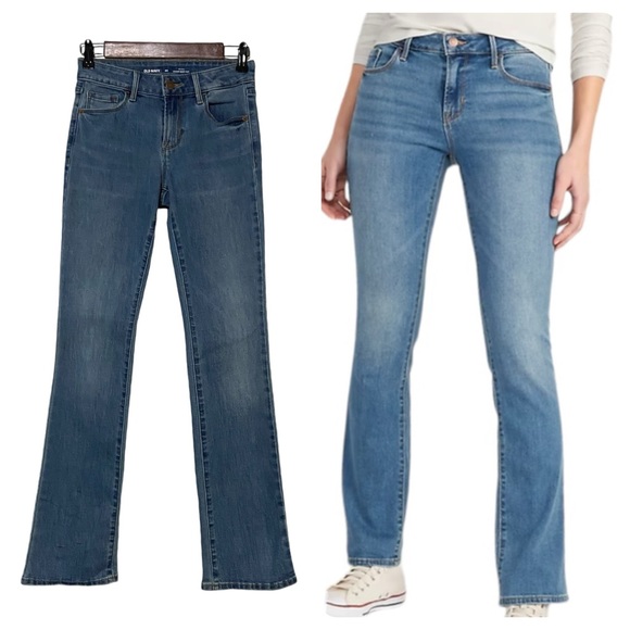 Old Navy Kicker Boot Cut Mid Rise Jeans Blue - Picture 15 of 15